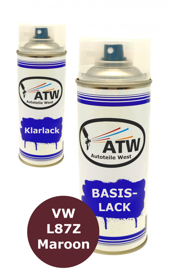 Autolack für VW L87Z Maroon +400ml Klarlack Set